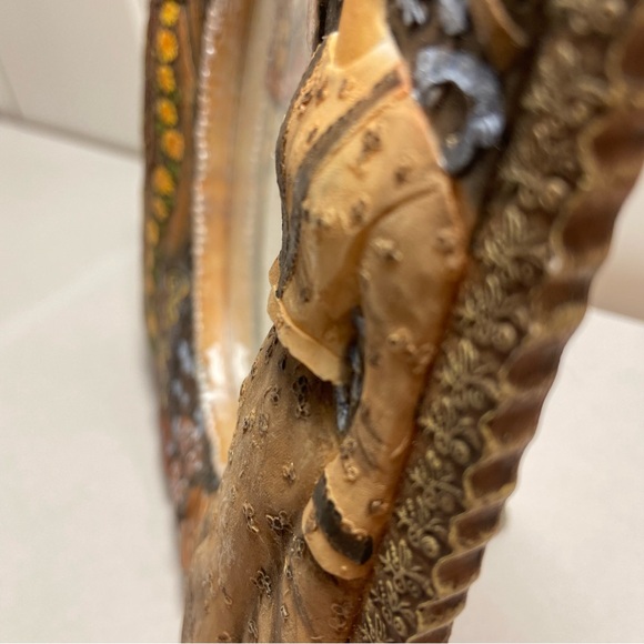 Vintage 90s Victorian outfit theme Resin Picture Frame 3D dress hat fan decor - Picture 14 of 16